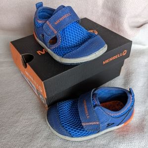Merrell bare steps blue water shoes size 5